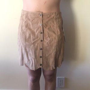 Faux suede skirt